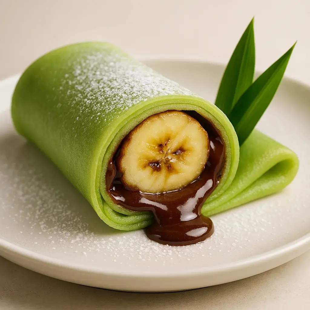 Dadar Gulung Pisang Cokelat